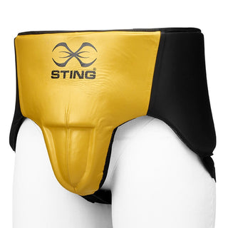 STING PRO LEATHER ABDOMINAL GUARD | BLACK GOLD - Taskers Sports