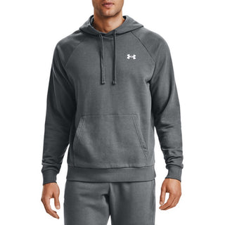 UNDER ARMOUR RIVAL COTTON CREW HOODIE | GREY - Taskers Sports