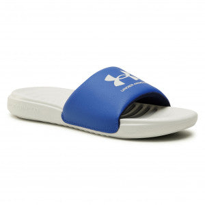 UNDER ARMOUR MENS FIXED SLIDES | HALO GREY/ROYAL HALO - Taskers Sports