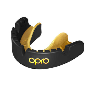 OPRO GOLD BRACES SELF-FIT MOUTHGUARD | BLACK/GOLD - Taskers Sports