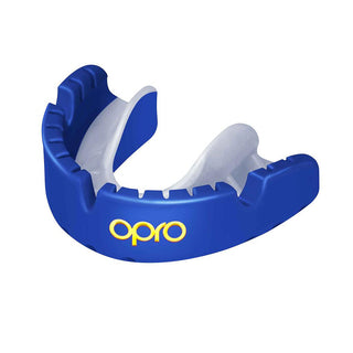 OPRO GOLD BRACES SELF-FIT MOUTHGUARD |  BLUE/PEARL - Taskers Sports
