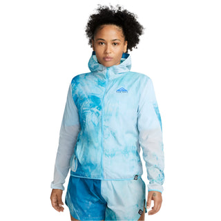 Nike Womens Trail Running Jacket | Football Grey/Baltic Blue