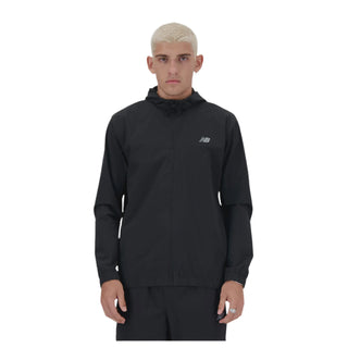 New Balance Mens Woven Full Zip Jacket | Black