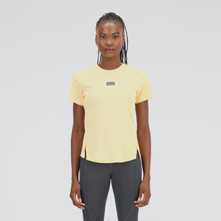 New Balance Womens AT N-Vent Tee | Solar Flare