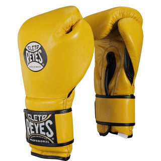 CLETO REYES LEATHER STRAP GLOVES |  YELLOW - Taskers Sports