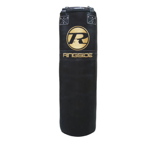 Ringside 4FT Buffalo Leather Punch Bag | Black/Gold (Click and Collect Only)