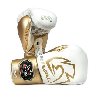 RIVAL RS100 PRO SPARRING GLOVE WHITE/GOLD - Taskers Sports