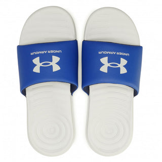 UNDER ARMOUR MENS FIXED SLIDES | HALO GREY/ROYAL HALO - Taskers Sports