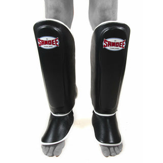 SANDEE AUTHENTIC BOOT SHINGUARD SENIOR | BLACK /WHITE - Taskers Sports