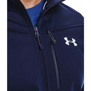 UNDER ARMOUR MENS COLD GEAR INFARED SHIELD HOODED JACKET | MIDNIGHT NAVY/WHITE - Taskers Sports