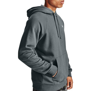 UNDER ARMOUR RIVAL COTTON CREW HOODIE | GREY - Taskers Sports