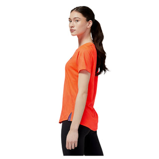 NEW BALANCE WOMENS Q SPEED JACQUARD SHORT SLEEVED TEE | ELECTRIC RED - Taskers Sports