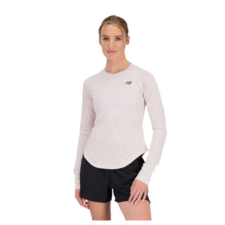 New Balance Womens Q Speed LS Jacquard | Stone Pink